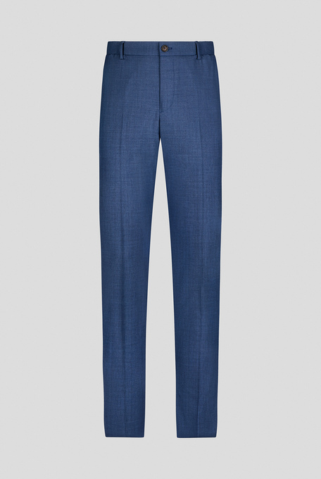 Slim-fit 120's pure wool trousers with elastic waistband - SALE - Clothing | Pal Zileri shop online