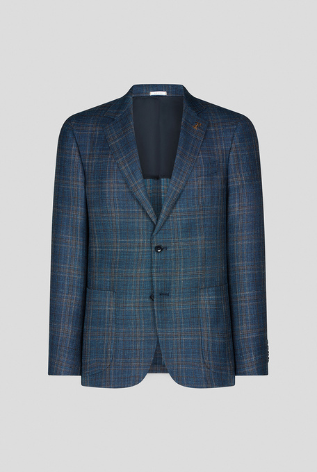 Blazer in  lana, seta e lino con motivo check - Giacche | Pal Zileri shop online