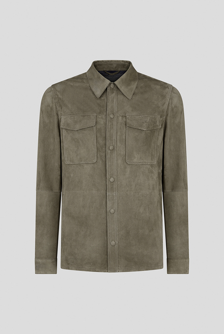 Openwork suede overshirt with shirt collar - Leather Jackets | Pal Zileri shop online