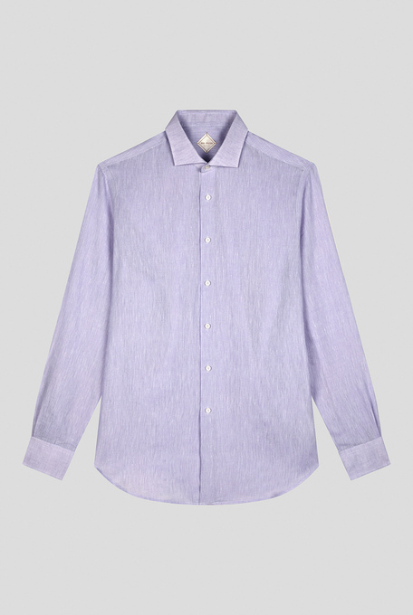 Pure linen shirt with french collar and standard cuffs - Shirts | Pal Zileri shop online