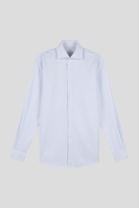Camicia in puro cotone  a righe, collo francese - Top | Pal Zileri shop online