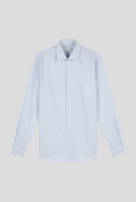 Striped cotton jacquard shirt, standard collar and cuffs - Shirts | Pal Zileri shop online