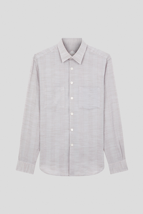 Printed viscose overshirt with chest patch pockets - Shirts | Pal Zileri shop online