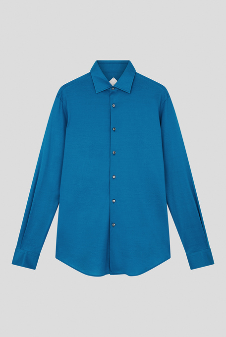 Pure cotton jersey shirt with standard collar and cuffs - Shirts | Pal Zileri shop online