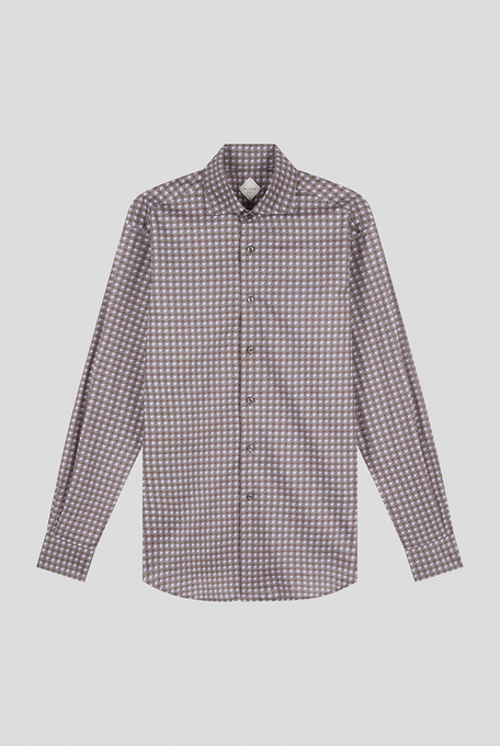 Stretch cotton shirt with exclusive Pal Zileri print - The Urban Casual | Pal Zileri shop online