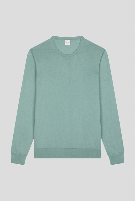 Crewneck sweater in silk and cotton - Knitwear | Pal Zileri shop online