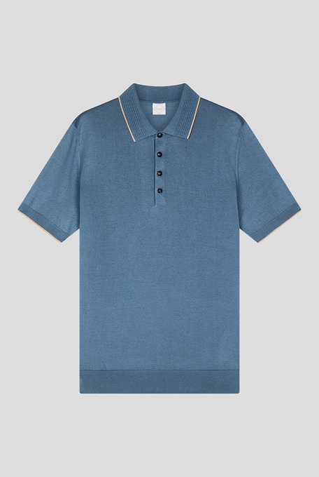 Short-sleeved polo shirt in silk and cotton - T-Shirts and Polo | Pal Zileri shop online