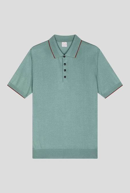 Short-sleeved polo shirt in silk and cotton - T-Shirts and Polo | Pal Zileri shop online