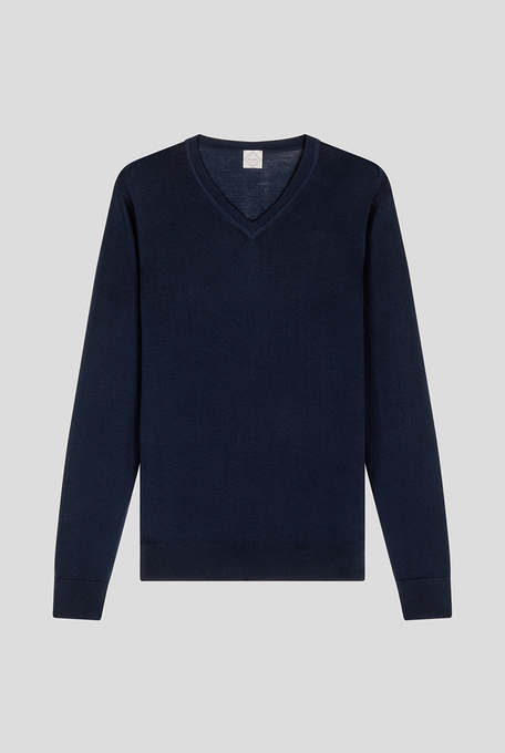 Maglia di seta e cotone con scollo a V - Pullover | Pal Zileri shop online