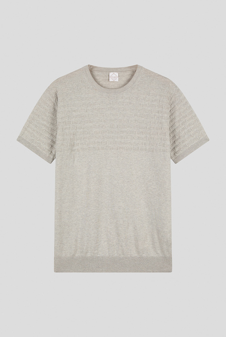 T-shirt in maglia di puro cotone con lavorazione 3D - T-shirt | Pal Zileri shop online