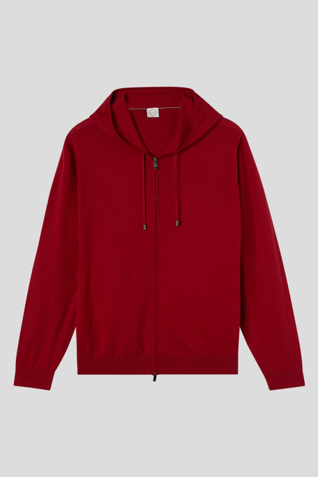 Hooded sweatshirt in pure cotton with double zip and adjustable hood - Knitwear | Pal Zileri shop online
