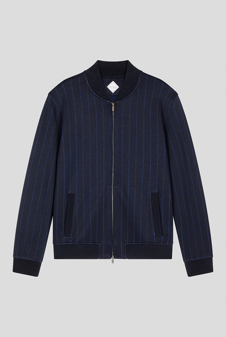 Bomber jacket with pinstripe motif - Knitwear | Pal Zileri shop online