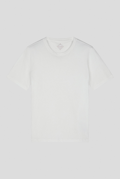 Pure cotton t-shirt embellished with the small PZ monogram embroidered - T-shirts | Pal Zileri shop online