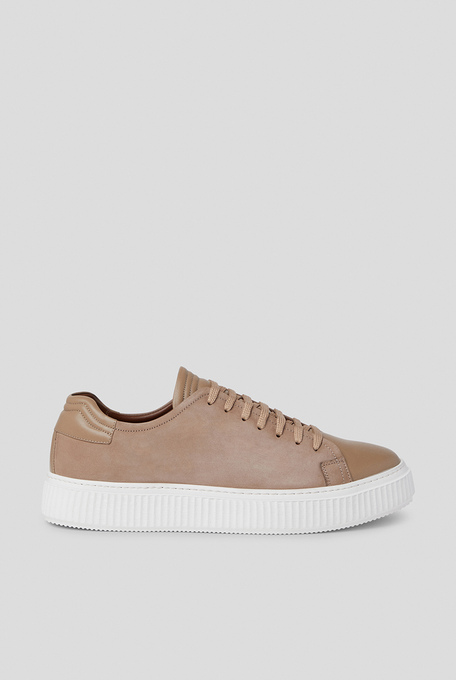 Leather and nubuck sneakers with rubber sole - Footwear | Pal Zileri shop online