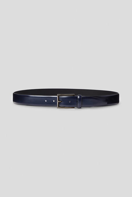 Leather belt from the line Cerimonia with ruthenium buckle - belts | Pal Zileri shop online