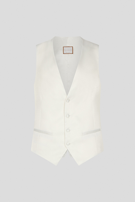 Satin waistcoat from the line Cerimonia with three-button fastening covered in fabric - Blazers | Pal Zileri shop online
