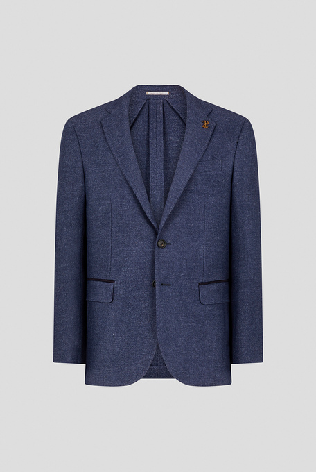 Blue denim Brera blazer in technical wool - Clothing | Pal Zileri shop online
