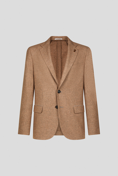 Camel brown Brera blazer in technical wool - New arrivals | Pal Zileri shop online