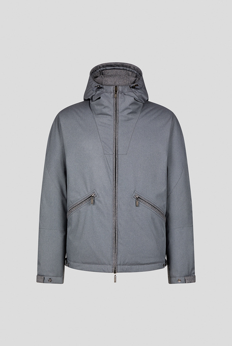 Hooded down blouson in grey - Casual Jackets | Pal Zileri shop online