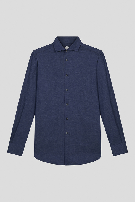 Camicia con collo one-piece cotone e cashmere | Pal Zileri shop online