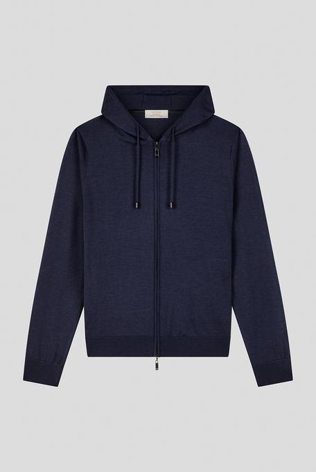 Knitted wool Effortless sweatshirt in blue - WINTER ARCHIVE - Clothing | Pal Zileri shop online