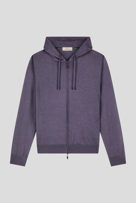 Knitted wool Effortless sweatshirt in purple - WINTER ARCHIVE - Clothing | Pal Zileri shop online
