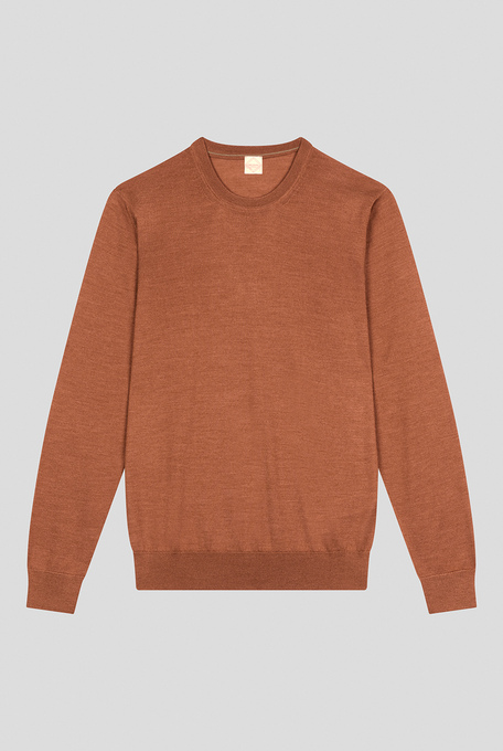 Maglia girocollo sottile in lana e seta - Knitwear | Pal Zileri shop online