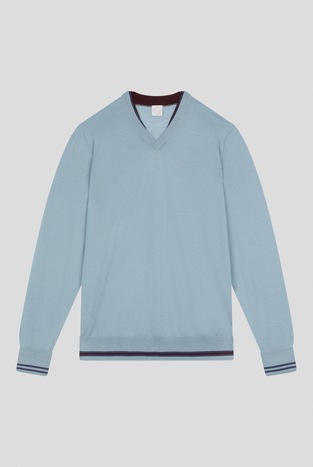 Maglia in lana con scollo a V - Knitwear | Pal Zileri shop online