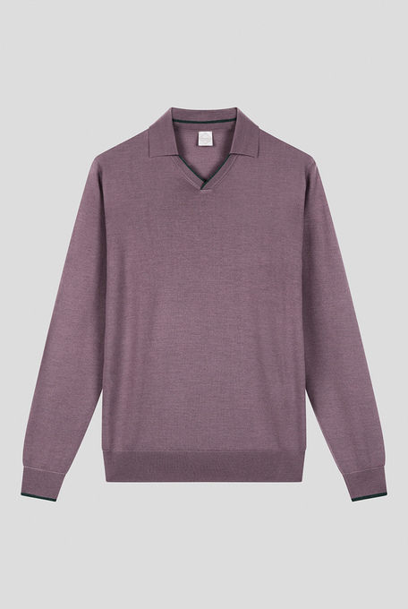 V-neck in wool and silk - Knitwear | Pal Zileri shop online