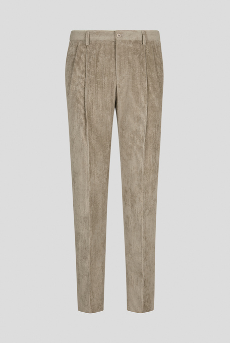 Double pleat classic trousers in cotton - Trousers | Pal Zileri shop online