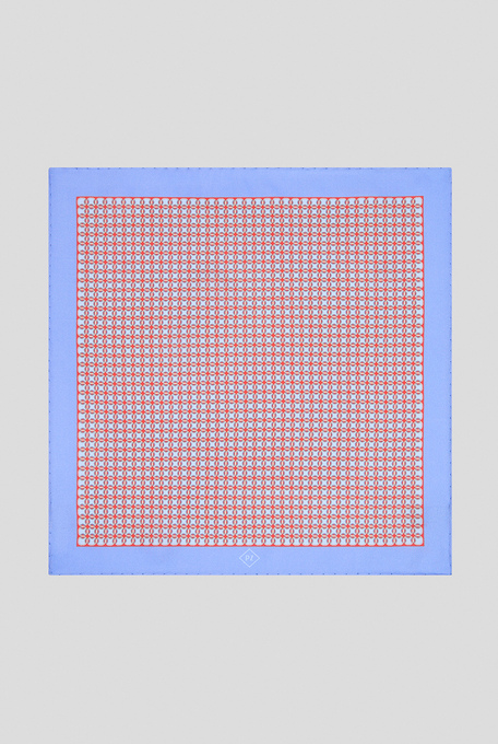 Printed silk pocket square with contrasting finishes - Pocket Squares | Pal Zileri shop online