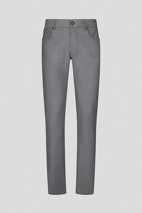 5 pocket denim linen effect - Trousers | Pal Zileri shop online