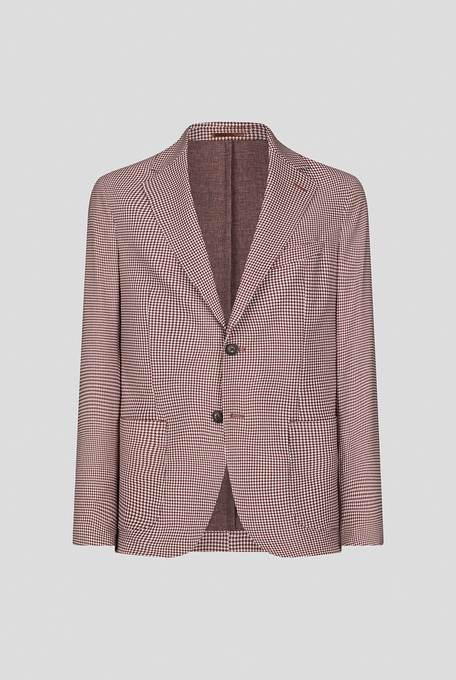 Effortless jacket in jersey with pied de poule motif - Blazers | Pal Zileri shop online