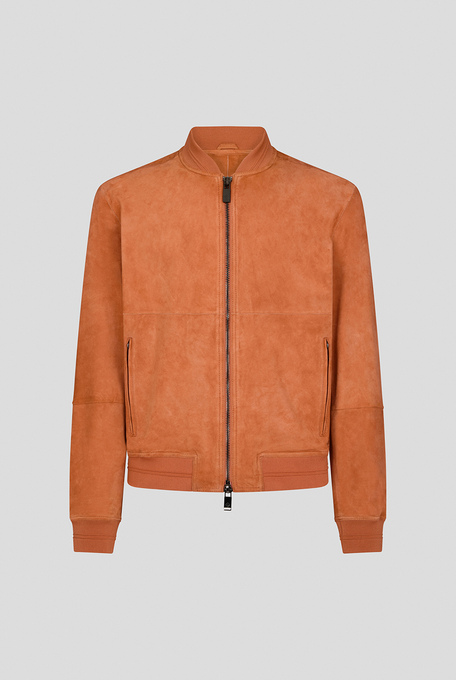 Suede bomber in apricot color - Leather Jackets | Pal Zileri shop online