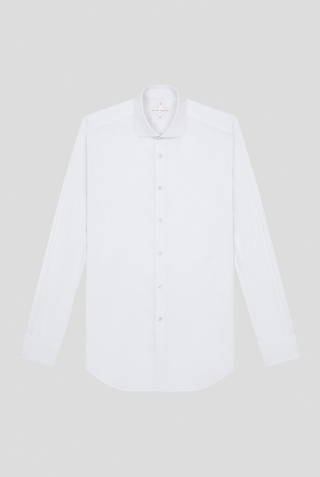 Active shirt with neck Torino in white - Shirts | Pal Zileri shop online
