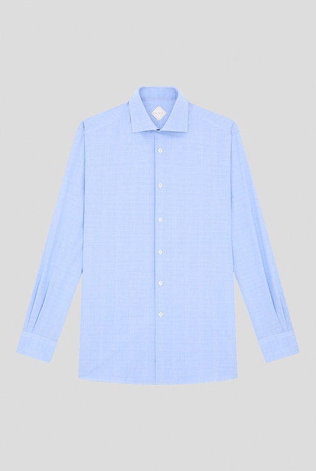 Camicia Principe di Galles azzurra - Top | Pal Zileri shop online
