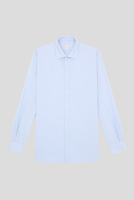 Shirt with micro structure in light blue | Pal Zileri shop online