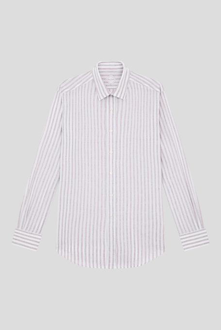 White and lightblue pinstripe shirt - Shirts | Pal Zileri shop online
