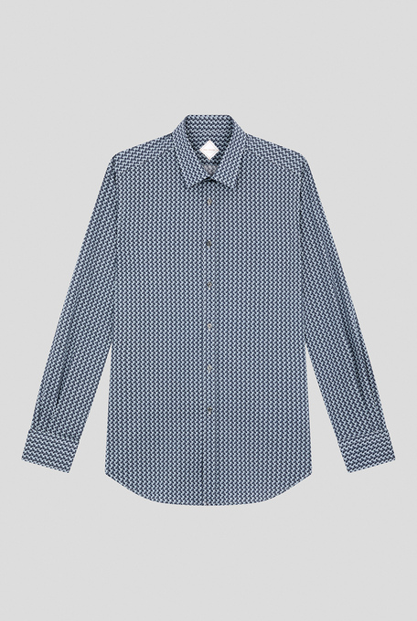 Printed shirt in cotton in blue - Shirts | Pal Zileri shop online