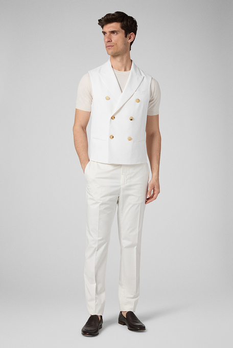 Double breasted white vest with macro buttons - Waistcoat | Pal Zileri shop online