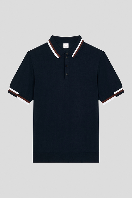 Knitted polo with details in contrast - T-Shirts and Polo | Pal Zileri shop online