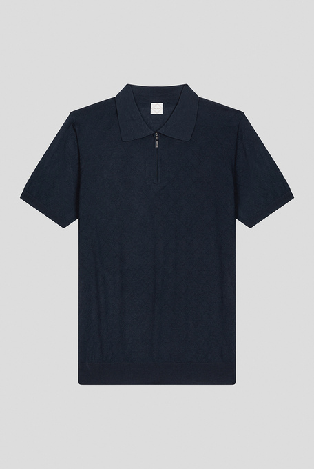 Jacquard polo with pz monogram - T-Shirts and Polo | Pal Zileri shop online