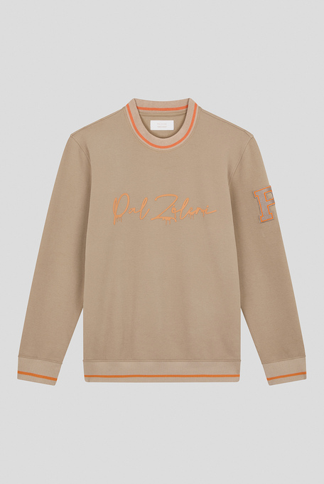 Sweatshirt in stretch cotton with logo | Pal Zileri shop online