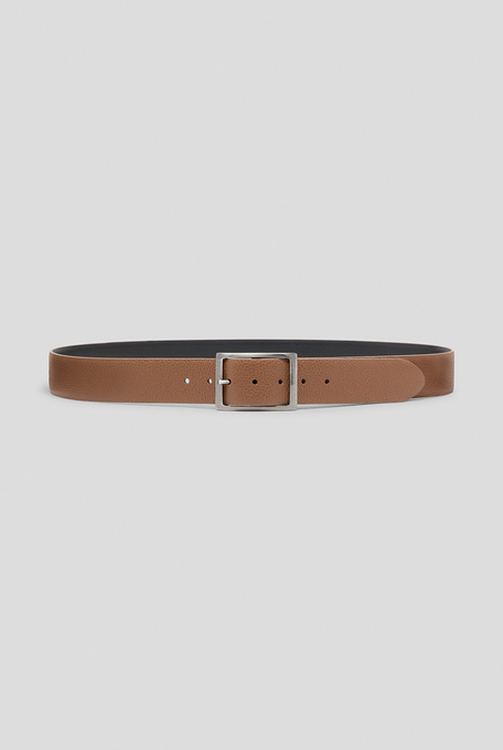 Leather belt with gunmetal buckle - Accessories | Pal Zileri shop online
