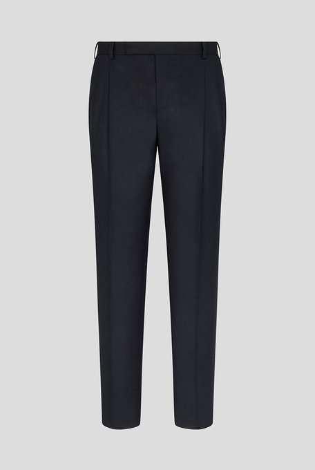 Double pleat trousers in stretch wool - Trousers | Pal Zileri shop online