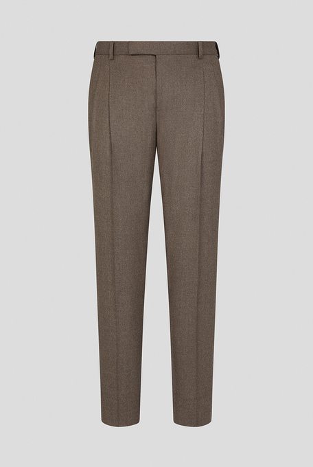 Double pleat trousers in pure wool - Trousers | Pal Zileri shop online