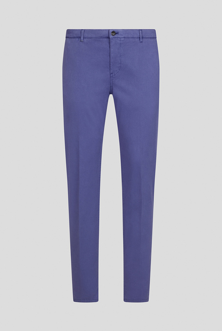 Pantaloni chino tinti in capo in cotone e tencel stretch - Pantaloni casual | Pal Zileri shop online