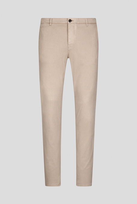 Pantaloni chino tinti in capo in cotone e tencel stretch - Pantaloni | Pal Zileri shop online