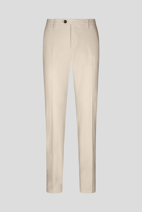 Garment dyed brown chino trousers in cotton and cashmere | Pal Zileri shop online