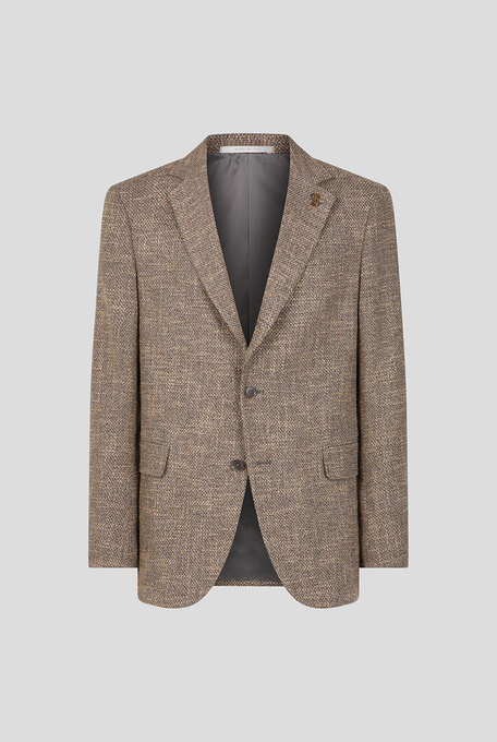 Vicenza jacket in cotton, wool and viscose knitted effect - Blazers | Pal Zileri shop online